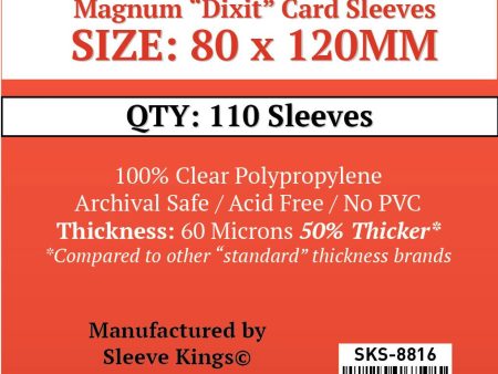 Sleeve Kings - Magnum  Dixit  Card Sleeves (80mm x120mm) (110ct) For Cheap