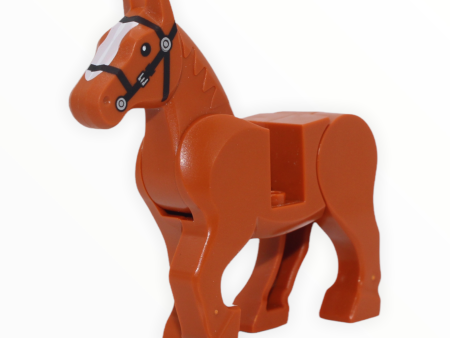 Dark Orange Horse (white blaze pattern, movable legs, 2022) Supply