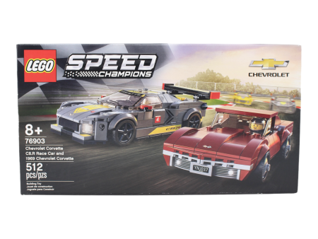 Certified Used Set 76903 Speed Champions Chevrolet Corvette C8.R Race Car and 1969 Chevrolet Corvette Supply